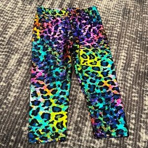 Dori creations multi colored leopard leggings.  Size 12/18m.